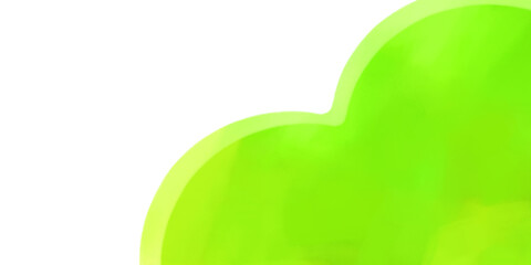 黄緑色の水彩で描かれたハート型をした幾何学デザイン