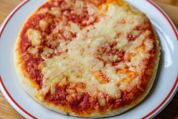 Italian Style Cheese and Tomato Margherita Pizza