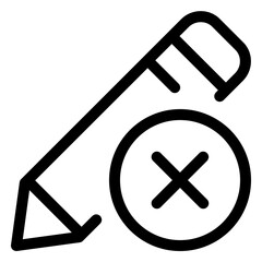 Obraz premium Pencil graphic representing editing and cancellation actions for digital applications and design tools