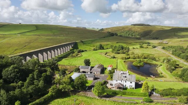 Shankend Viaduct from a drone, Hawick, Scottish Borders