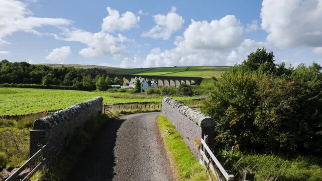 Shankend Viaduct from a drone, Hawick, Scottish Borders