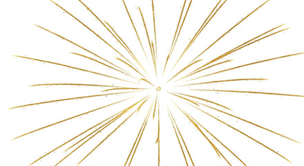 Naklejka premium Golden firework texture, thin stroke lines. Isolated png illustration, transparent background. Design for overlay, montage, texture. Happy new year concept