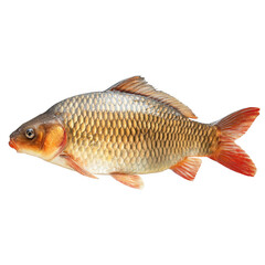 Fototapeta premium Fish carp isolated [Transparent Background PNG].