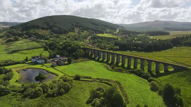 Shankend Viaduct from a drone, Hawick, Scottish Borders