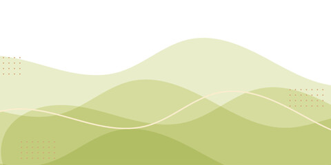 minimalist banner Abstract Green Wave Background. Modern trendy design in vector illustration