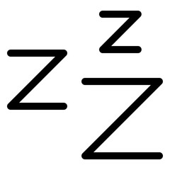 Relaxing sleep representation with zzz elements for wellness and rest-themed designs