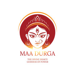 Happy navratri and durga puja indian traditional festival background design