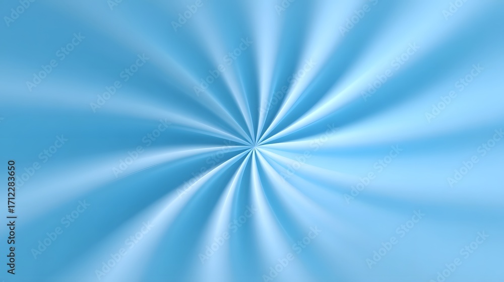 Poster vibrant blue radial burst pattern with a twisting, swirling effect, creating a dynamic and minimalis