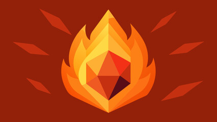 vector illustration of a fiery flower