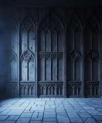 Antique Gothic wall carved panels