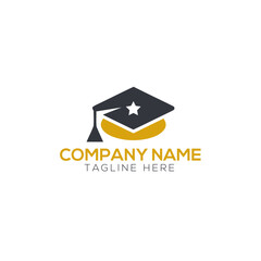 Graduation cap with gold star – Award Education Logo