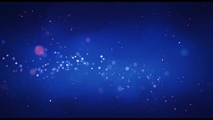 Sparkling particles float gently across a deep blue gradient, creating a magical and ethereal atmosphere perfect for festive occasions.