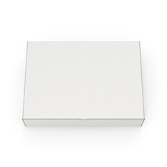 White rectangular box package isolated realistic 3d packaging render png