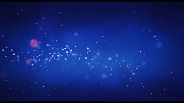 Sparkling particles float gently across a deep blue gradient, creating a magical and ethereal atmosphere perfect for festive occasions.
