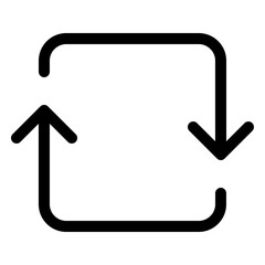 Fototapeta premium Dynamic square arrows representing synchronization and data transfer for seamless connectivity in digital applications