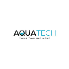 Modern clean and Minimalist logo design for Aqua or Water based logo brand.