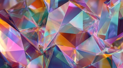 Obraz premium Colorful Abstract Diamonds with Shimmering Light and Reflection