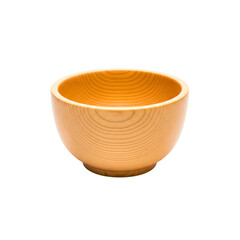 wooden bowl isolated on white
