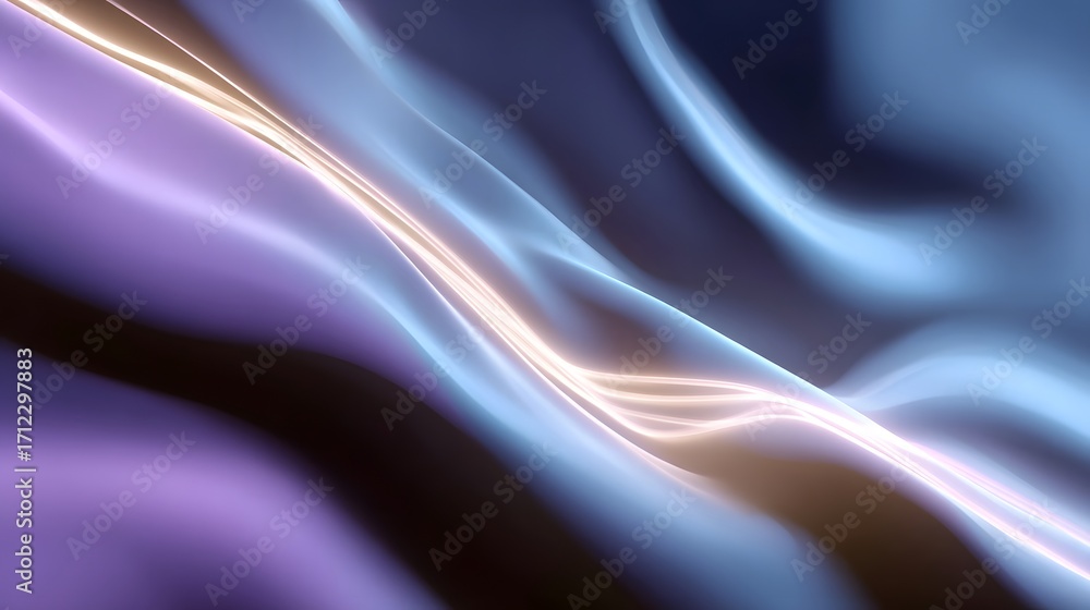 Poster captivating abstract image featuring fluid, dynamic waves of vibrant, contrasting colors that create