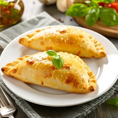 Golden pastries on a plate