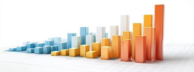 Colorful Bar Graph Representing Data Growth and Analysis Trends