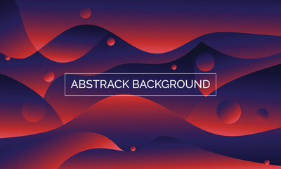 Dark Red and Blue Abstract Background with Fluid Design.