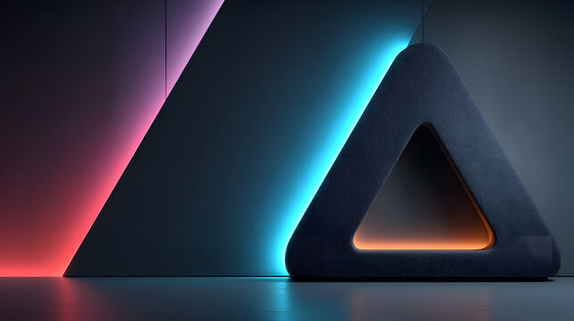 Dark Stylish Abstract Background with Neon Violet and Emerald Accents &ndash; Futuristic Metallic Texture