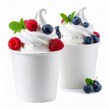 Softeis mit Beeren