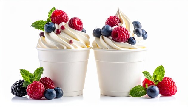 Softeis mit Beeren