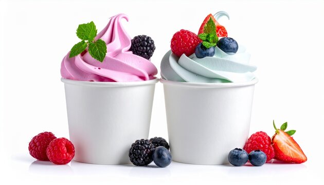 Softeis mit Beeren