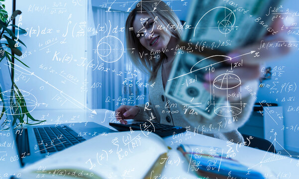 mathematics formulas, high education concept