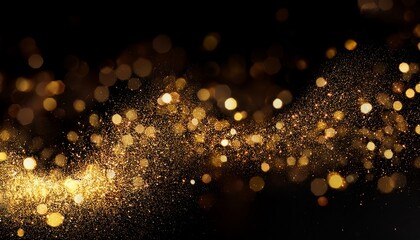 gold sparkle on black background