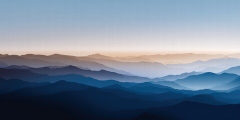 Obraz premium Majestic Mountain Ranges with Serene Sunrise Views