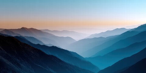Majestic Mountain Ranges at Dawn