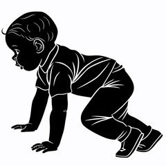 silhouette of a man in a black suit