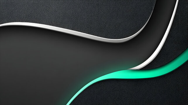 Dark Stylish Abstract Background with Neon Violet and Emerald Accents &ndash; Futuristic Metallic Texture