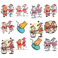 Festive Felines and Flamingos A Whimsical Holiday Celebration