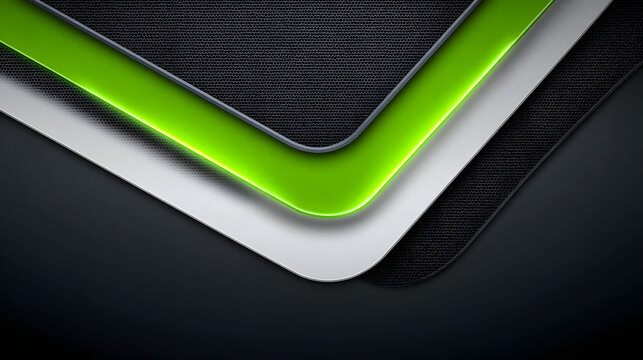 Dark Stylish Abstract Background with Neon Violet and Emerald Accents &ndash; Futuristic Metallic Texture