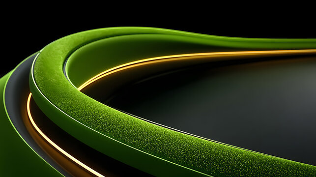 Dark Stylish Abstract Background with Neon Violet and Emerald Accents &ndash; Futuristic Metallic Texture
