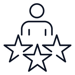 Person with Stars Icon