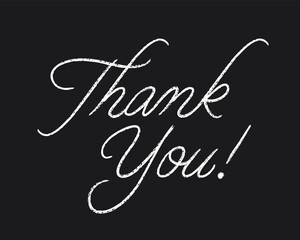 Thank You! Hand Drawn Calligraphic Sign. Thank You Hand Lettering. Vector illustration.
