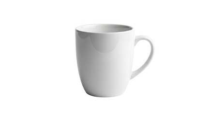 Obraz premium Tall white ceramic mug isolated on transparent background