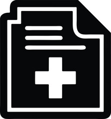 Health file vector icon.