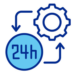 24 Hours  Icon Element For Design	