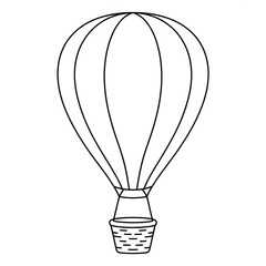 Hot Air Balloon Outline - Adventure and Travel Balloon Illustration Coloring page