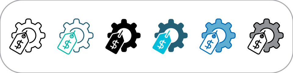 Tariff Single Icon Pack Multistyle Illustration