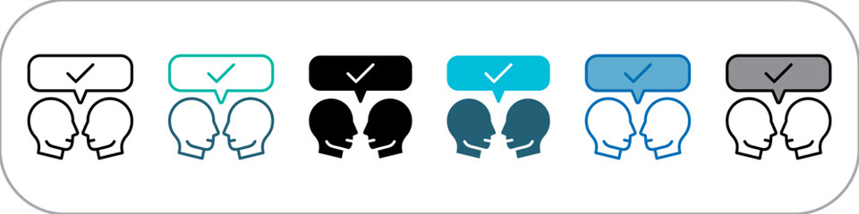 Negotiation Single Icon Pack Multistyle Illustration