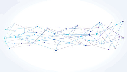Dynamic Digital Network Abstraction Interconnected Data Flow and Communication Grid Representing Modern Technology and Global Information Exchange