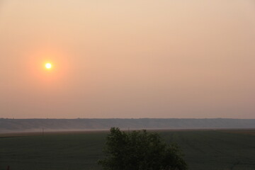 Sun rise and moon rise in the Valley.