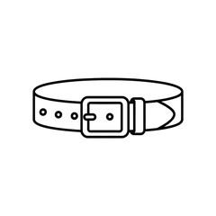 Classic Belt with Buckle - Fashion Accessory for Men and Women Illustration Line drawing
